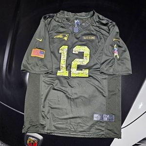New England Patriots Tom Brady Salute to Service Camouflage Jersey XL